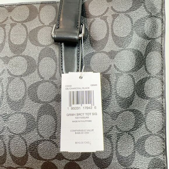 NWT Coach Graham Structured Tote Bag In Signature Canvas - Picture 5 of 10